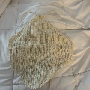 Knit white top